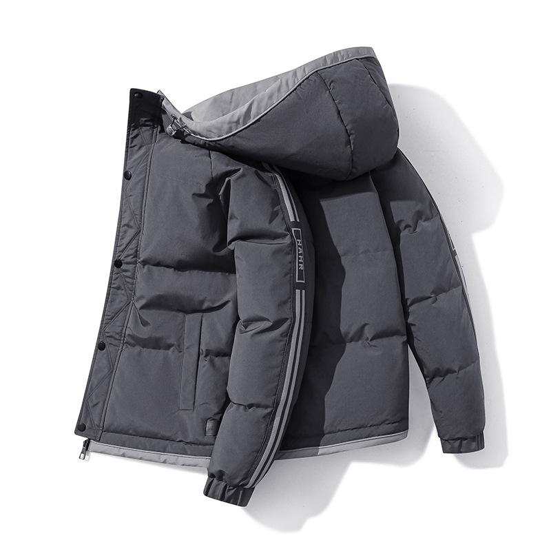 Men's Thickened Warm Hooded Winter Cotton Jacket - Trendy, Loose-Fit Coat