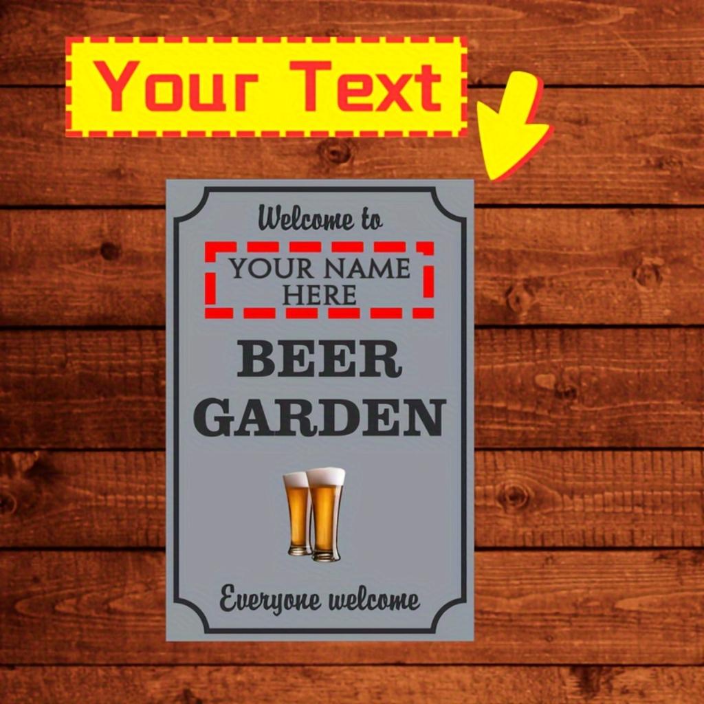 Custom Vintage Metal Wall Art - Personalized Aluminum Sign for Bar Pub Garage Man Cave