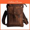 Mens Leather Designe Multifunction Genuine Casual Crossbody Shoulder Messenger Bag Fashion Waist Belt Pack Bag