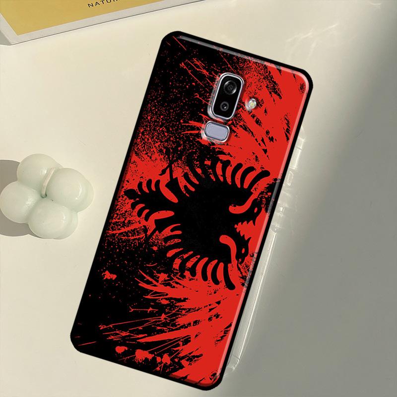 Albania Albanians Flag Art Case For Samsung Galaxy J4 J6 Plus 2018 A6 A7 A8 A9 J8 J1 J3 J5 J7 2016 A3 A5 2017 Cover