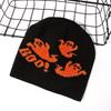 Ghost Pattern Halloween Knit Beanie - Trendy & Warm
