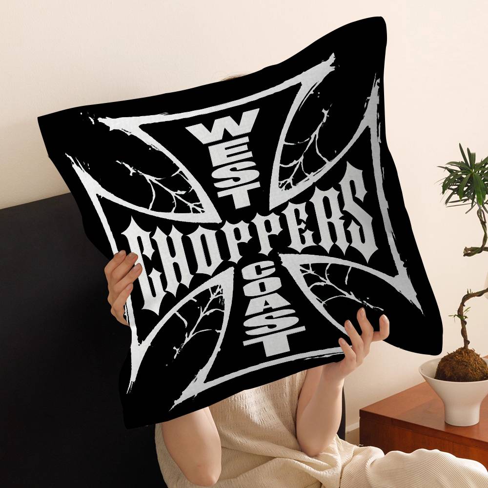 West C-Coast C-Choppers Cushion Cover Car Throw Pillow Case For Sofa Car Christmas Gift 40x40cm 45x45cm