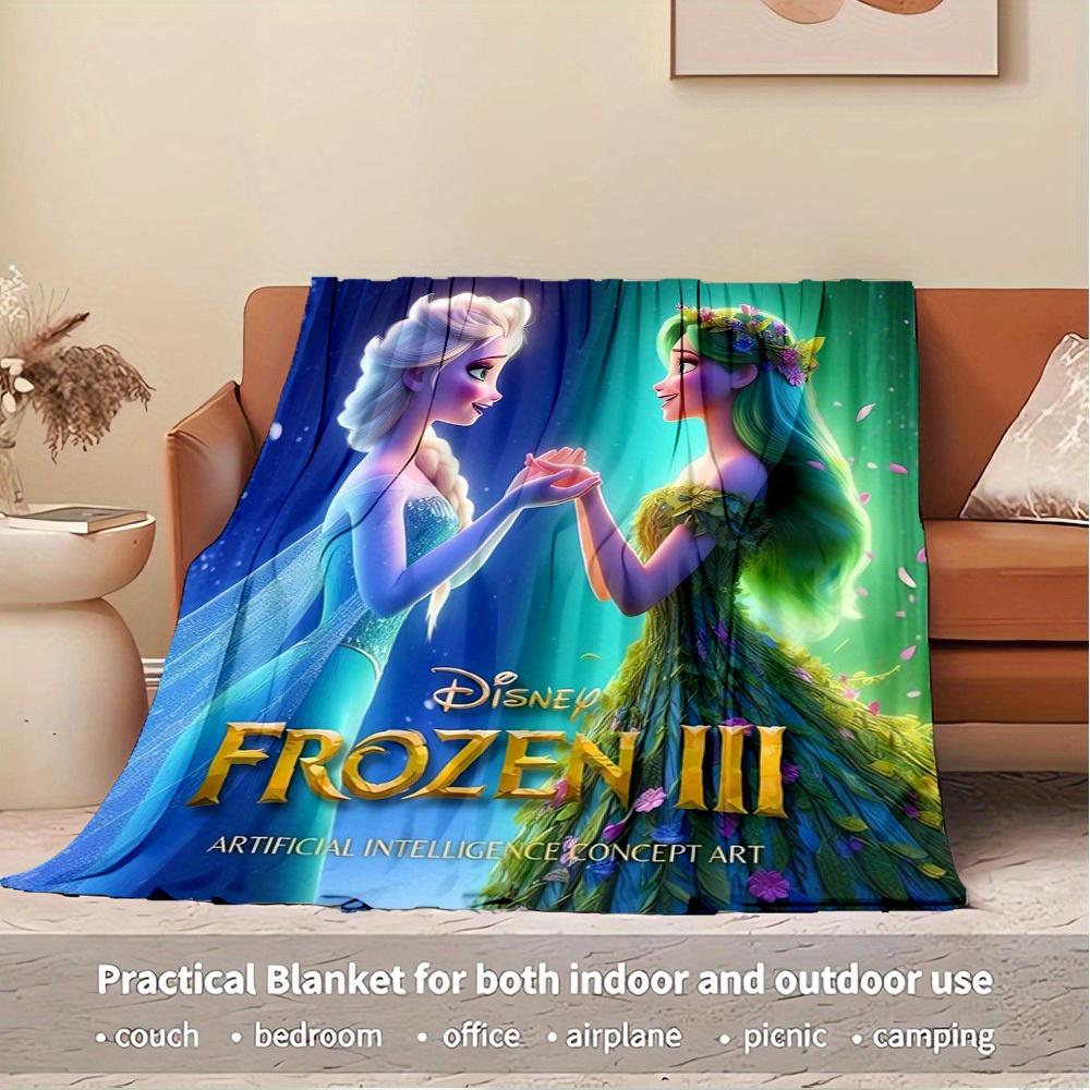 1pc Flannel Bedding Blanket - Inspired by Frozen III Concept Art - Great for Sofa Cover or Gift - Soft and Warm Microfiber Blanket