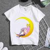 New Childrens Shortsleeved Tshirt with Japanese Anime Beauty Warrior Print  A Familyfriendly Top