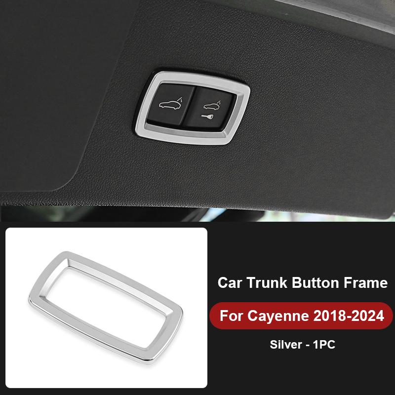 Car Trunk Switch Button Trim Frame Sticker For Porsche Cayenne Macan Panamera 2013 2014-2016 2018      2024