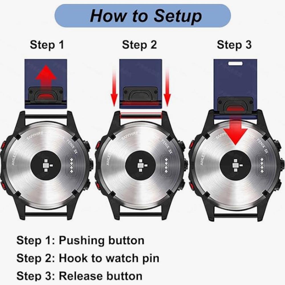 26/22mm Soft Silicone Strap for Garmin Fenix 8/Tactix 8/Enduro3 2/Fenix E 7X 6X Quick Fit Bracelet Wristband Garmin Fenxi E 47mm