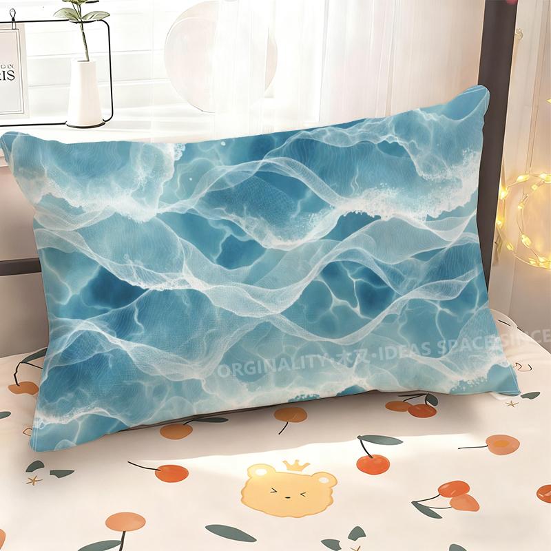 Wave Pattern Decorative Pillowcase Suitable For Sofa Bedroom Car Pillow Cover Cushion Rectangular Back Cushion