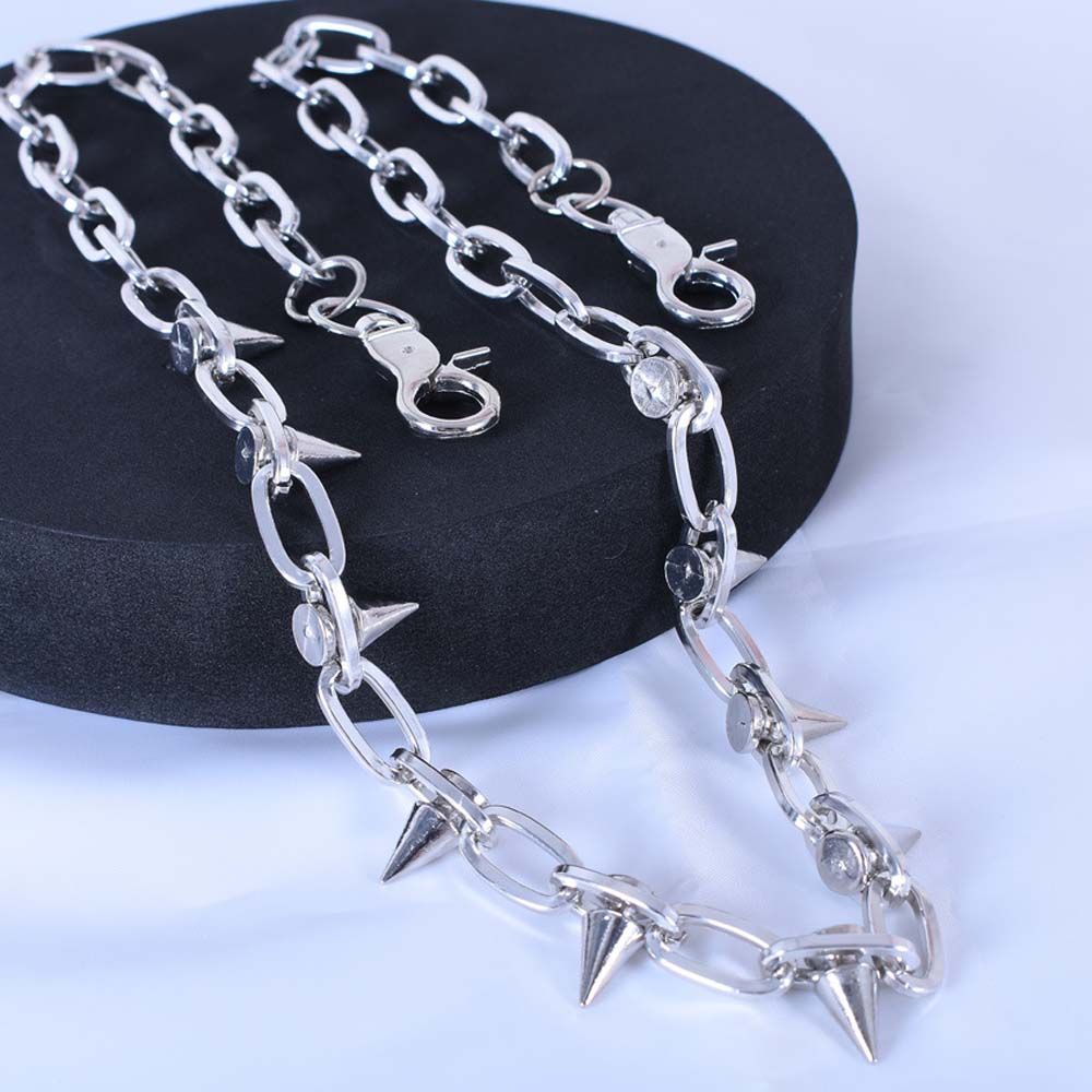 Punk Trendy Rivet Student Zinc Zinc Alloy Silver Color Belt Chain Waist Chain Jeans Accessories Pants Chain