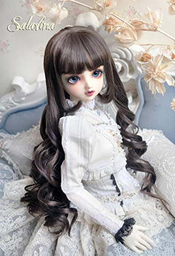 1/6, 1/4, 1/3 Doll Wig, Curly Hair, DIY Making Accessory (1/4 Doll, Dark Brown)