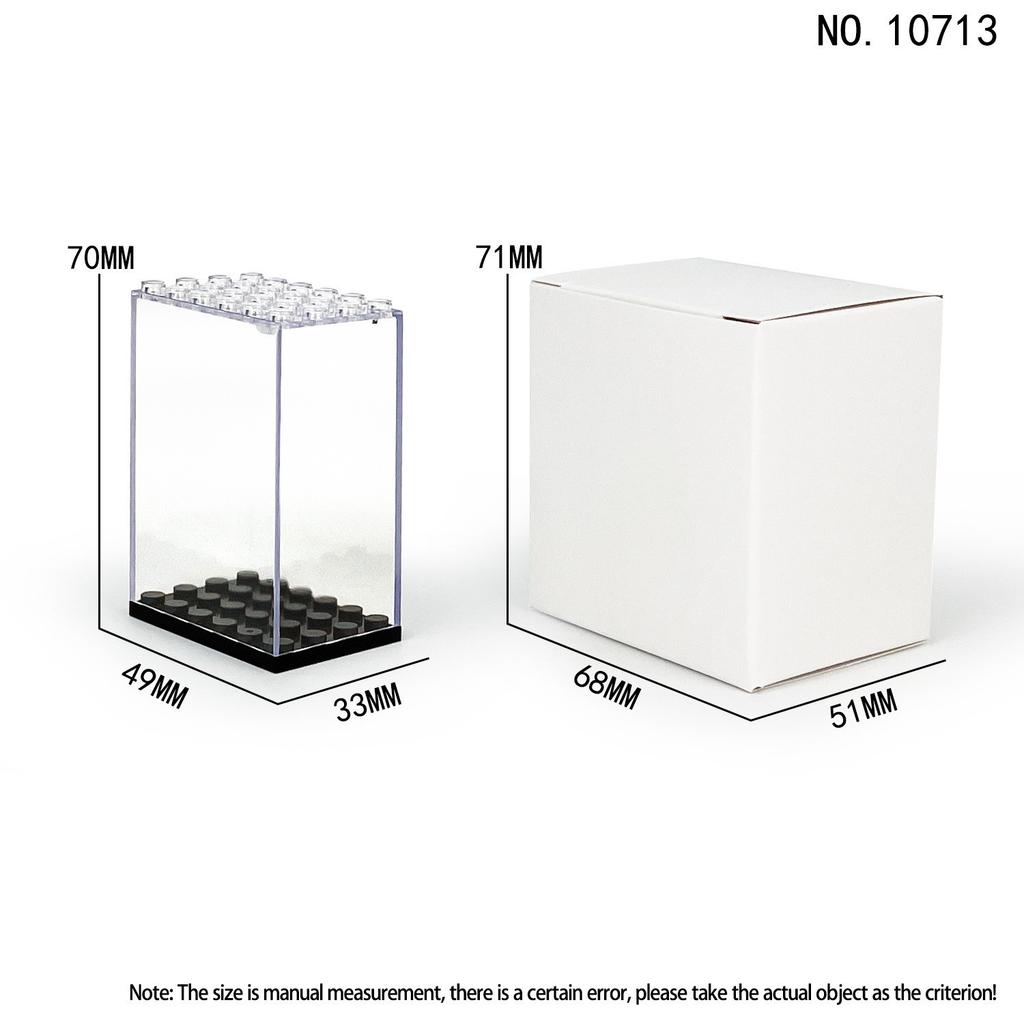 Display Box Container Dustproof Transparent Cover Accessory Base Set City Model Building Blocks Bricks Toy For Children Gift