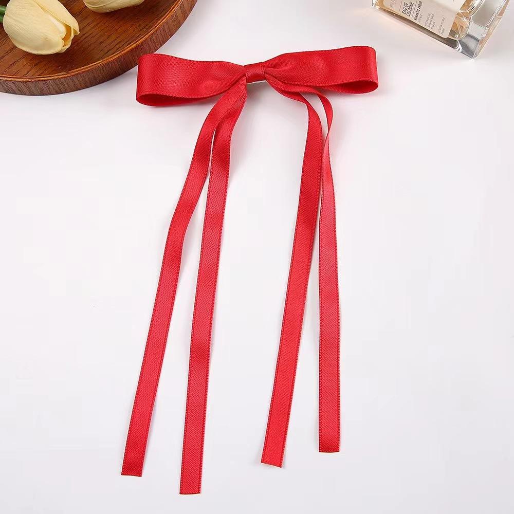 2pcs  New Cute Ribbon Bow Headband Long Tassel Hair Clip Women's Hair Accessories Girls Party Headwear Side Clips