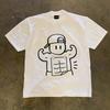 Pure Cotton Double Thread Loose Fit Short Sleeve Tshirt For Unisex And Unisex Breathable Comfortable American Retro Style Tshirt
