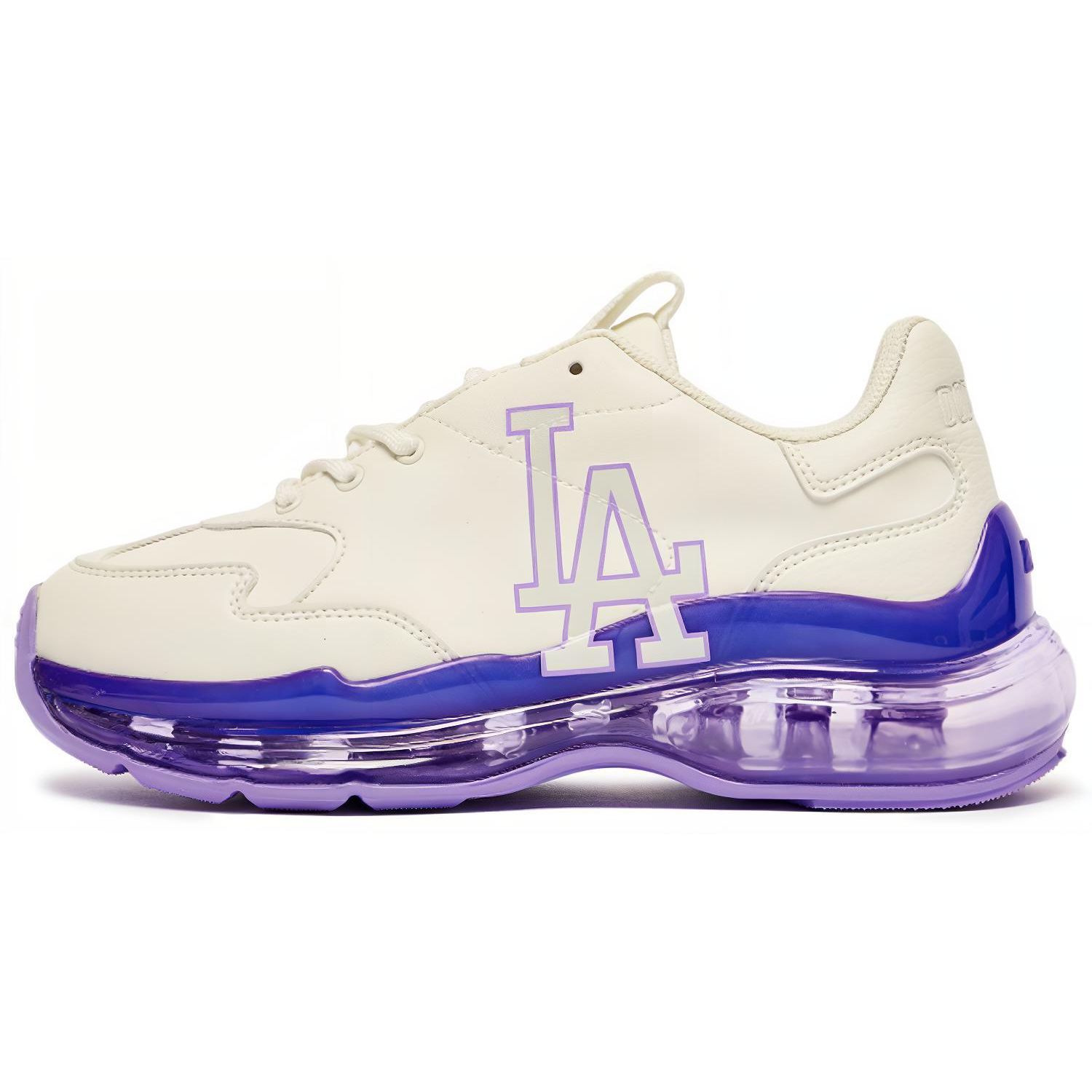 MLB Big Ball Chunky Synthetikleder Bequem Dicke Sohle Rutschfest Verschleißfest Niedrig geschnitten Dad Shoes Unisex Sneaker Hellviolett 3ASHCDA1N-07LDL 37.5
