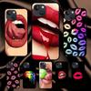 Lips Kiss Art Phone Case For iPhone Samsung Galaxy Redmi Xiaomi Note S A 16 15 14 13 12 11 20 21 22 23 53 54 Pro Plus Ultra Silicone Cover