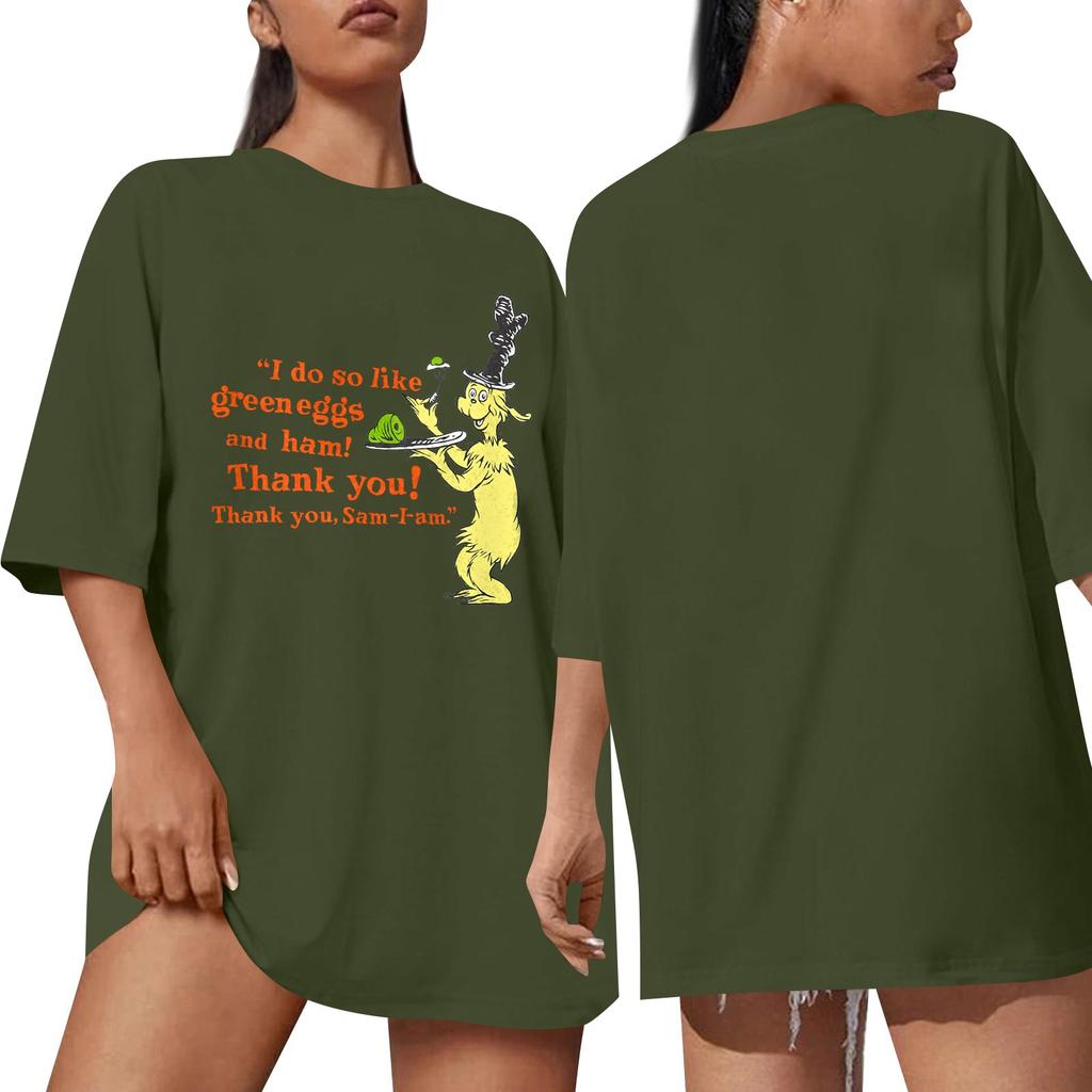 Women's Casual Fashion Street Slim Short Sleeve Printed T-Shirt Top