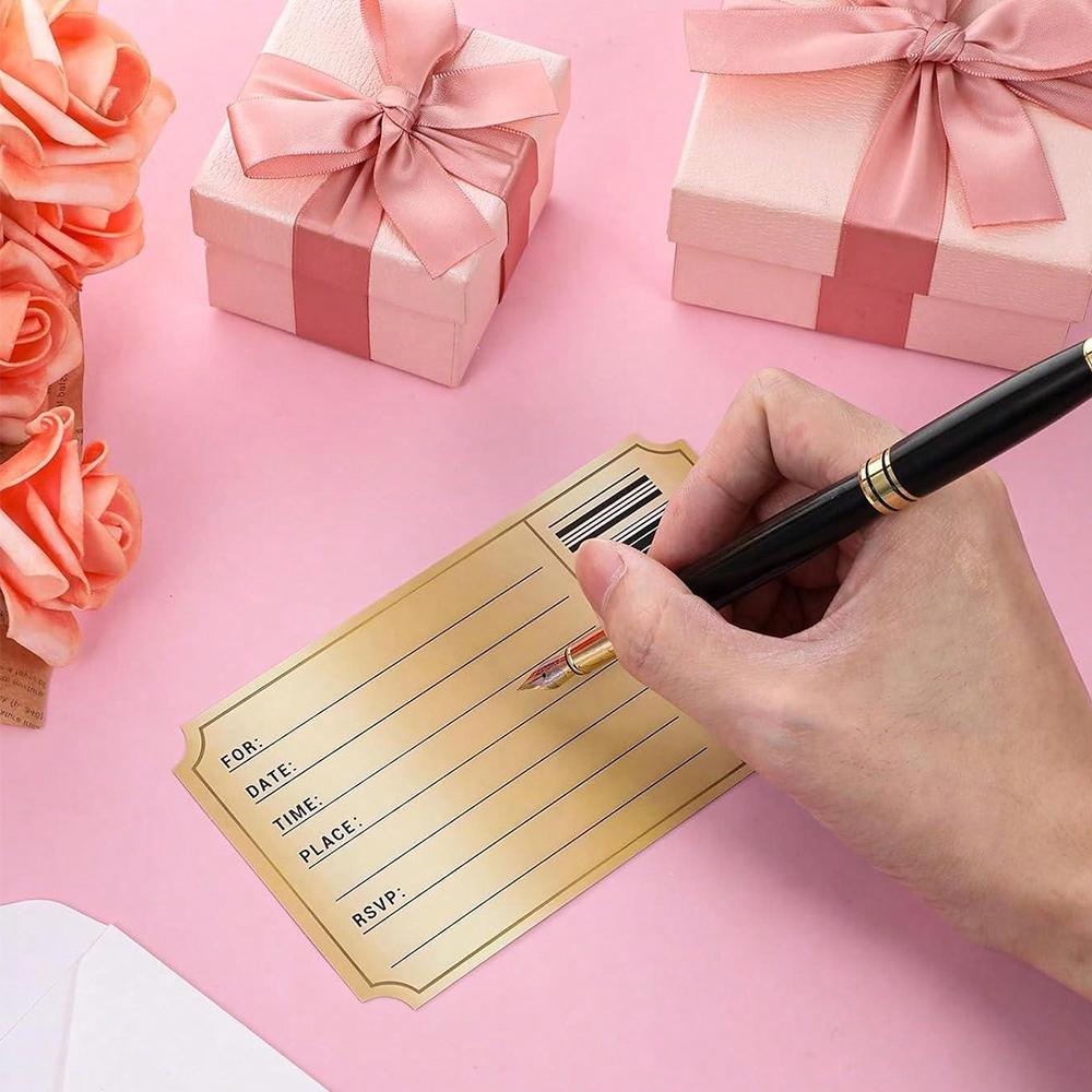 2/12/24Pcs Party Invitations Cards With Envelopes Theme Party Birthday Celebration Movie VIP Party Invitations