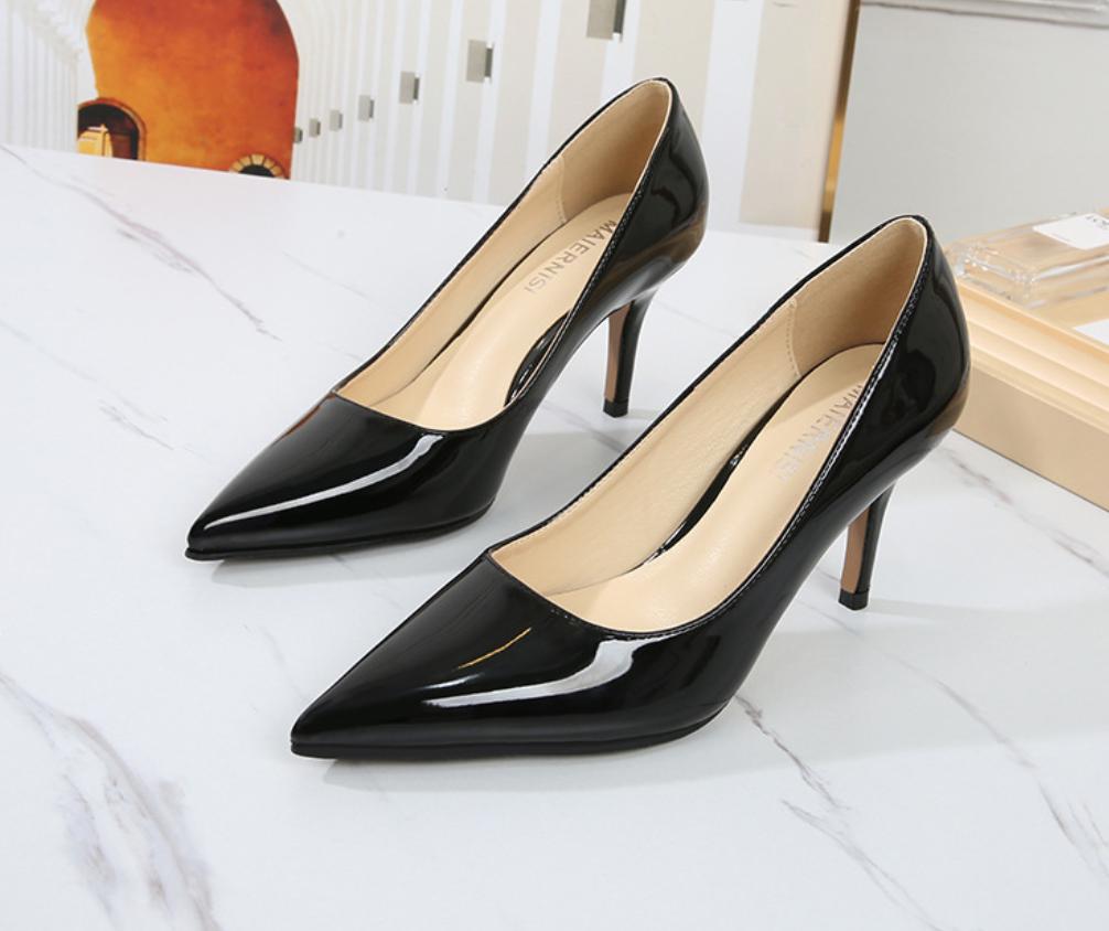 7,5 cm Didelio dydžio 46 nauji vyriški ir moteriški aukštakulniai, moteriški aukštakulniai su sekliu priekiu, unisex batai