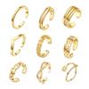 Adjustable 18K Gold Toe Rings For Women Beach Open Toe Rings Flower Arrow Tail Pinky Band Rings Barefoot Foot Jewelry