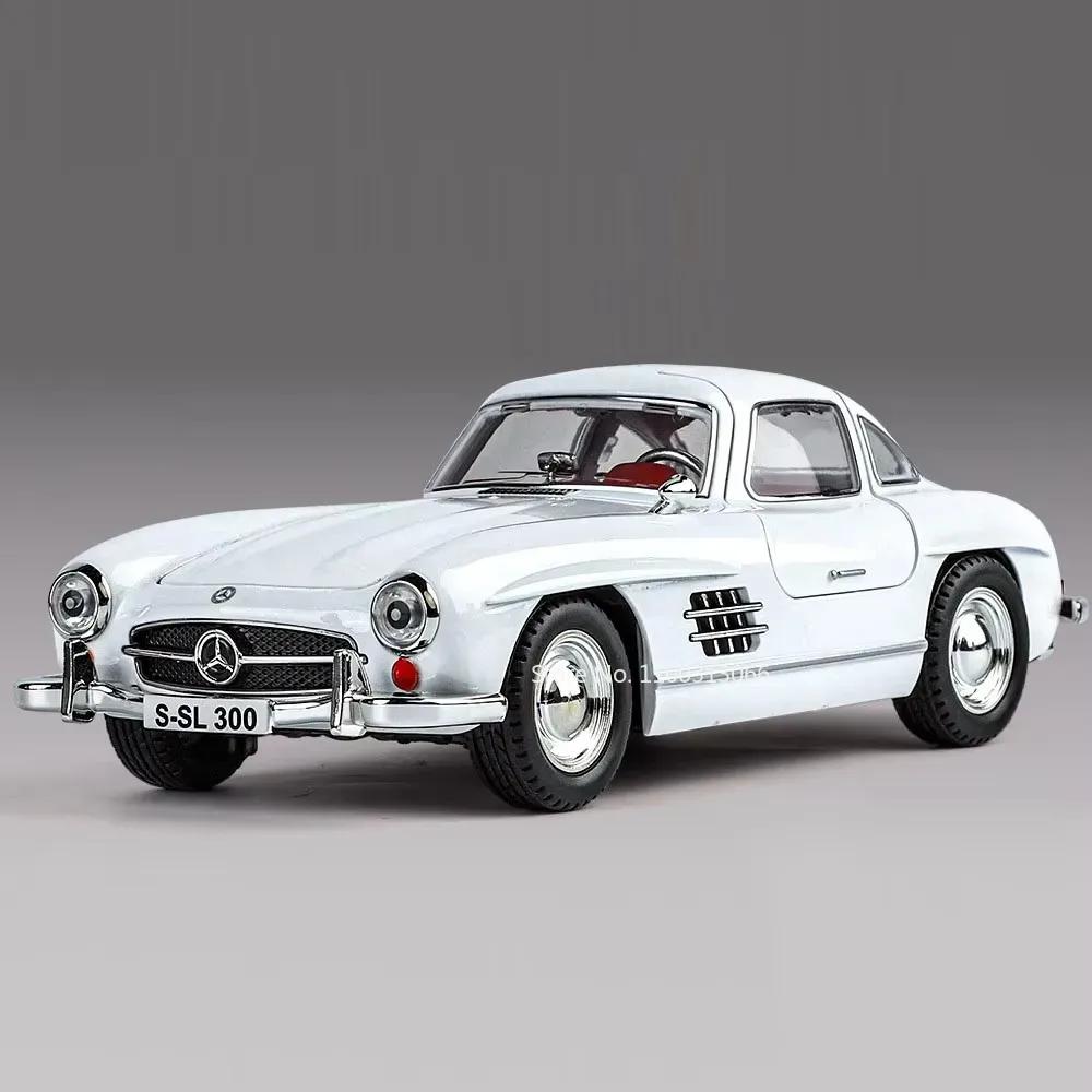 

1:24 Alloy Diecast 300SL Cars Models Toys 4 Doors Opened Vintage Car Wheel Pull Back Vehicle Toy for Boys Adult Collection Gifts