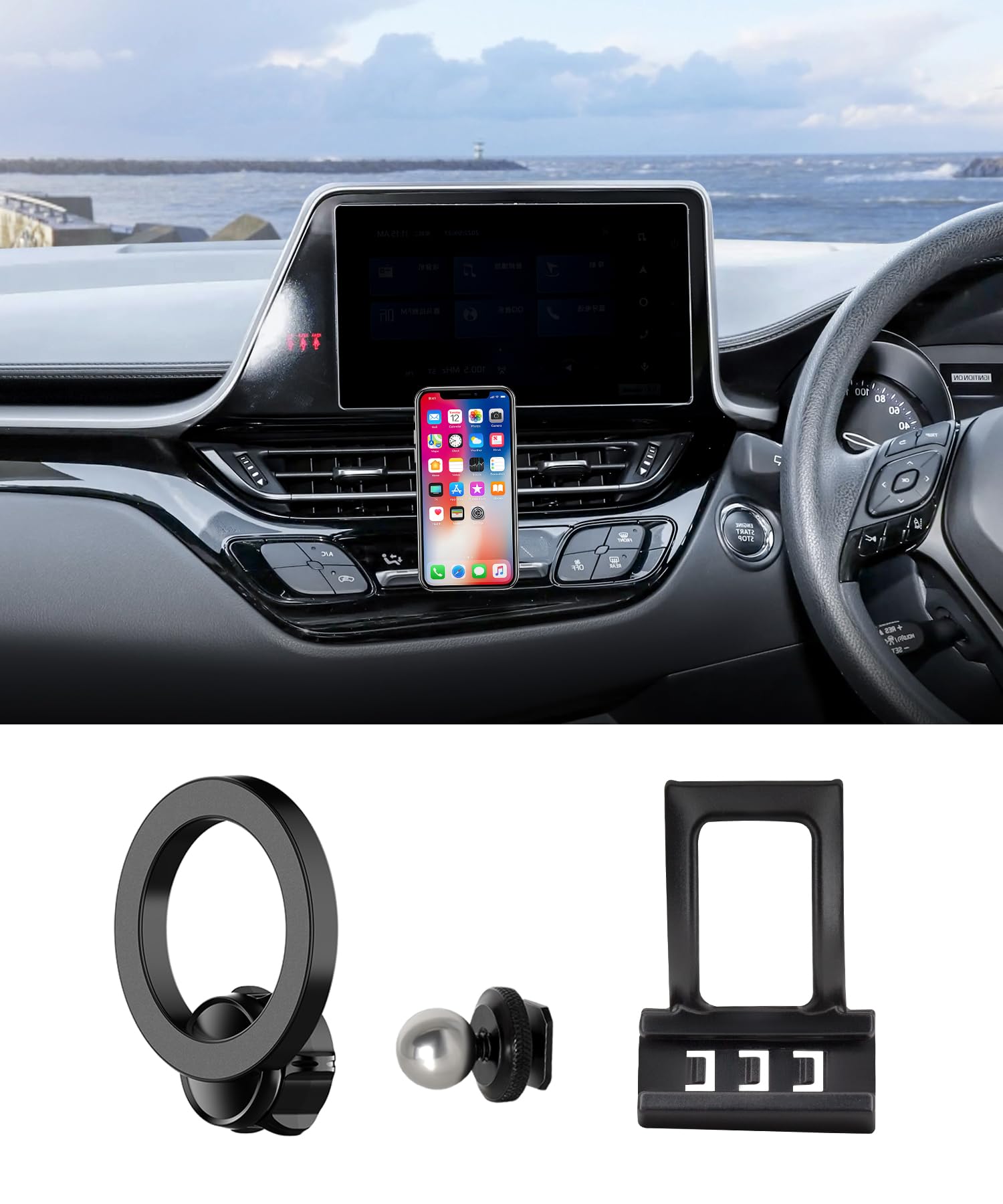 

MaserWeller Super Strong Magnetic Force for Toyota C-HR 2018-2023 Toyota чёрный
