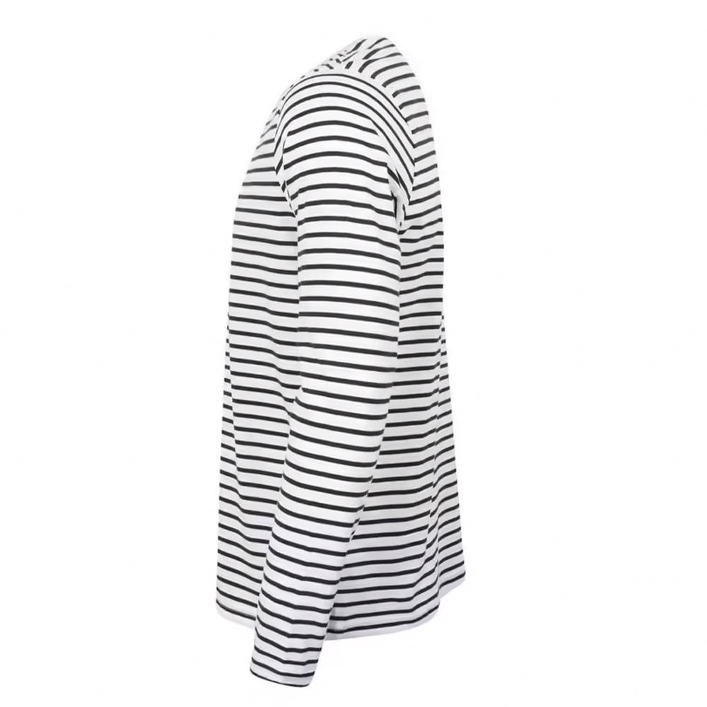 SF Men Unisex Adult Striped Long-Sleeved T-Shirt