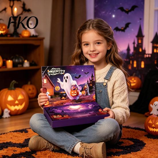 Halloween Surprise Calendar Advent 2026, 24 Day Countdown Box with Figures, Gift Spooky Holiday for Kids, Party Decor & Daily Fun For