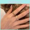 Elegant Adjustable Geometric Style Women's Ring Luxury Jade Inspired Design