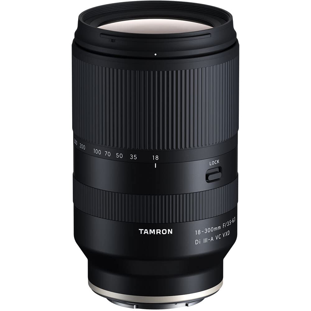 Tamron 18-300mm F3.5-6.3 Di III-A VC VXD Lens for Sony E-Mount [B061S] - Versatile Zoom Lens for Photography