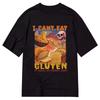 Funny Skull Bread Noodle T-and Kids Tshirt Men Women Sarcastic Food Intolerance Print Oversized Casual Streetwear Short Sleeve Tee Tops