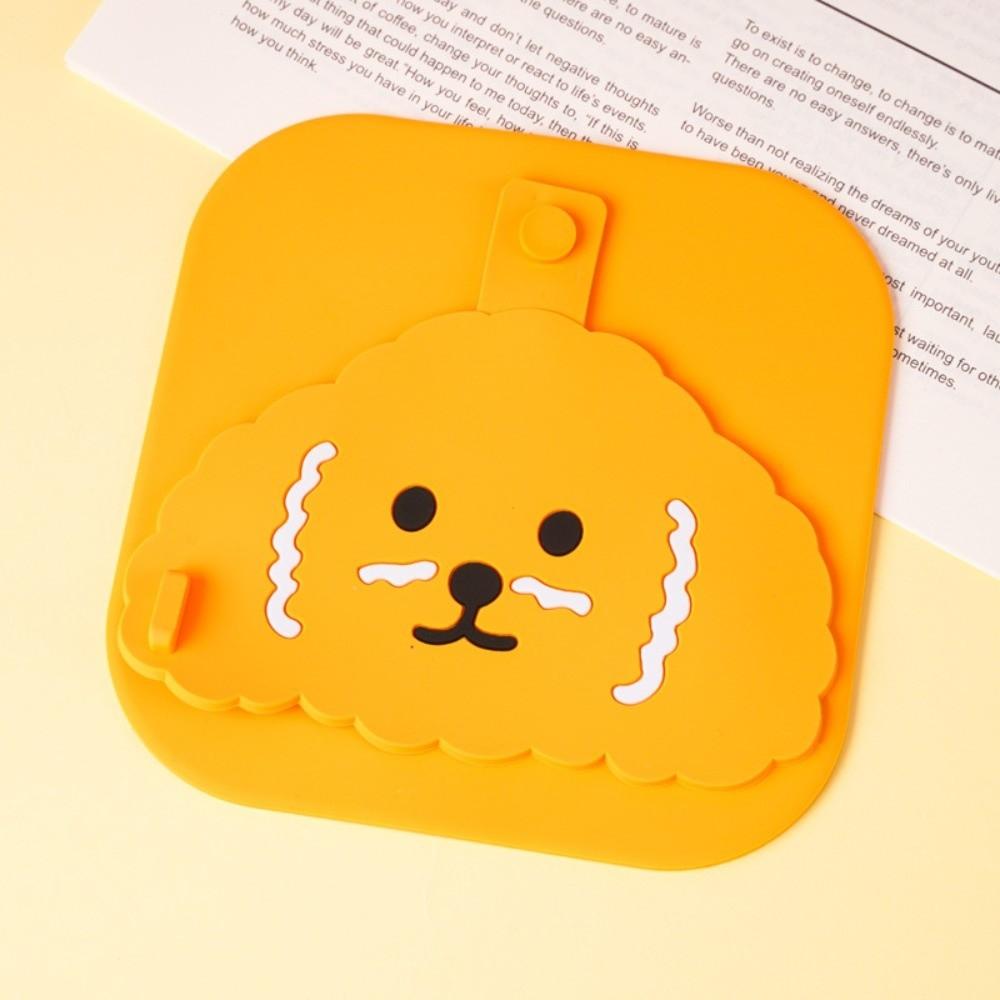 Silicone Shower Drain Cover Insect-proof Cartoon Dog Drain Hair Catcher Anti-Odor Reusable Bathtub Drain Stopper