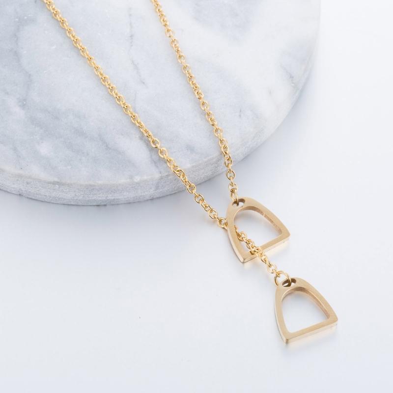 Elegant Horse Stirrup Necklace Modern Horse Stirrup Necklace Elegant Western Necklace Ornament For Trendy Women