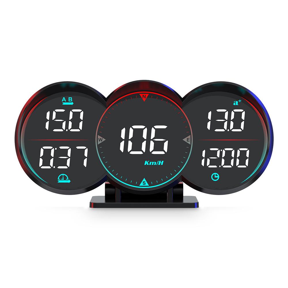 

Новый G17 HUD GPS Head Up Display LCD спидометр измеритель наклона автомобиля сигнализация температуры масла и воды превышение скорости диагностический измеритель скорости