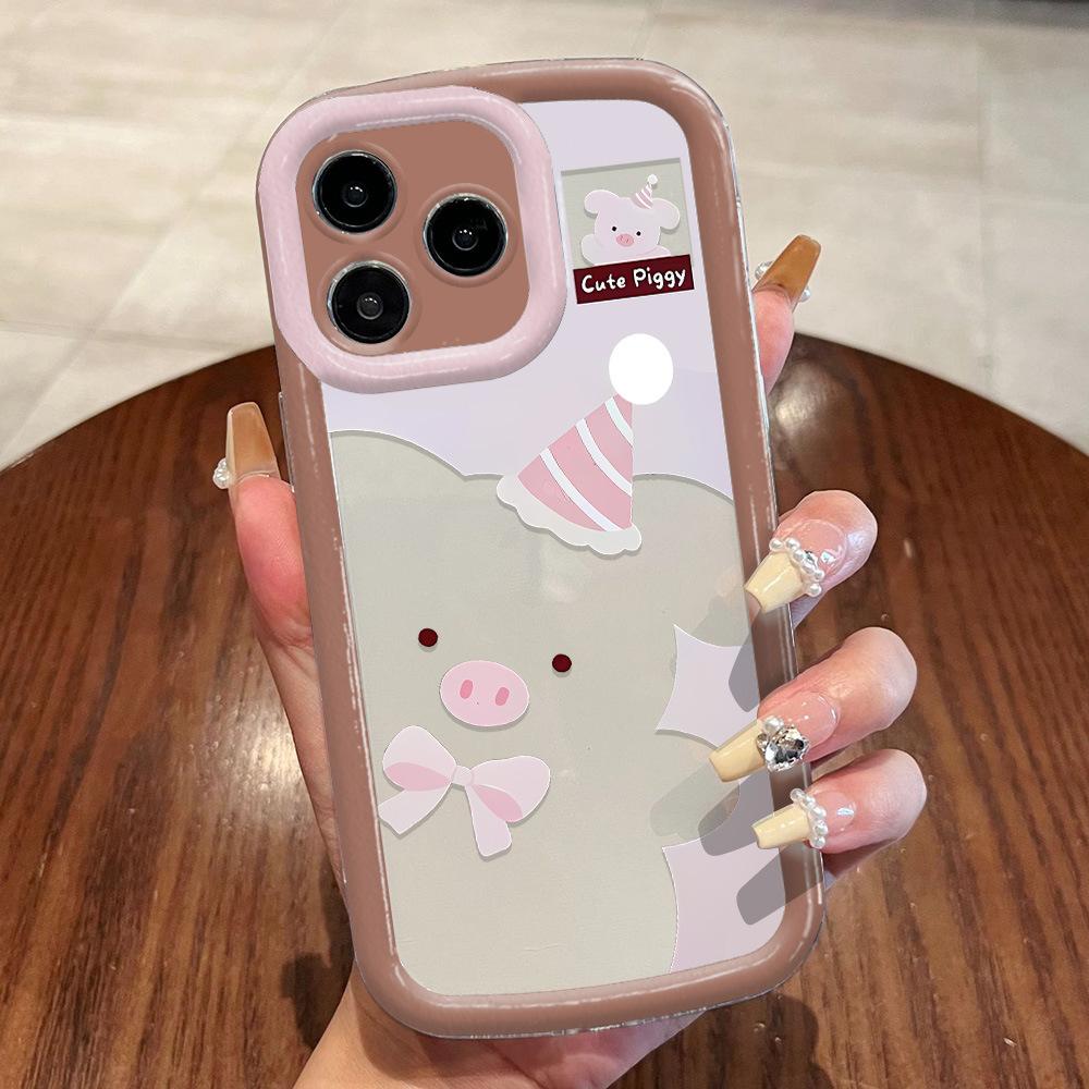 Fun cartoon hollow bear for iPhone17 mobile phone case 16 Apple 13 all-inclusive 12/15 simple 14 soft x