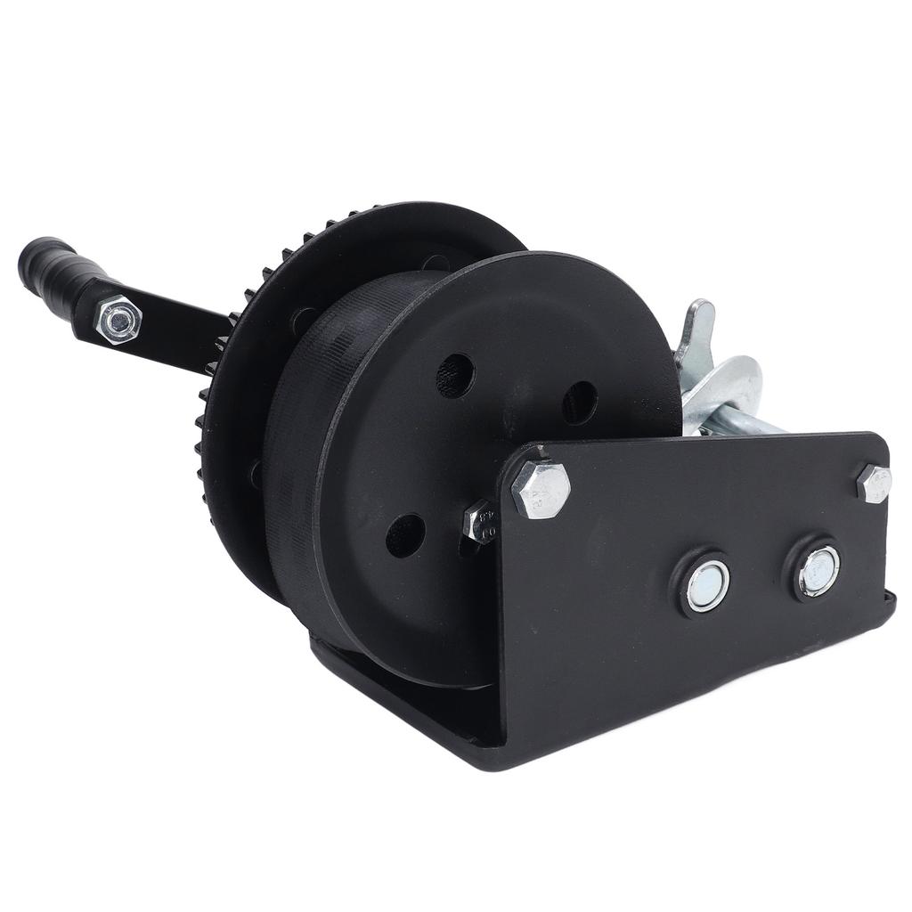 Boat Trailer Winch Heavy Duty Manual 2 Way Adjustable Ratchet Hand Crank Gear Winch with Hook for Truck 3200lbs