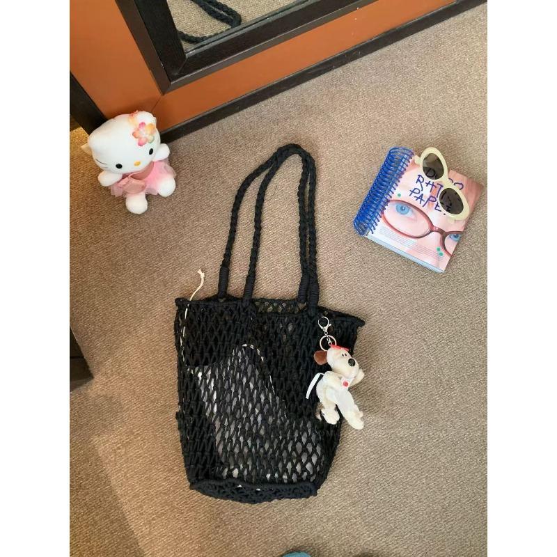 Sac de plage tissé creux design de niche d'été pour femmes nouveau sac à bandoulière en maille grande capacité