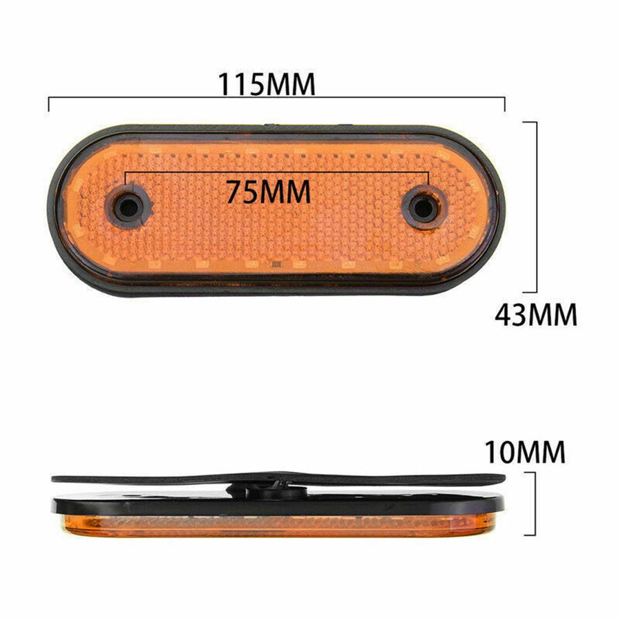 10X Amber 20LED Side Marker Indicator Light Lamp Caravan Truck Trailer Lorry 24V
