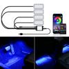Car Environment Decorative Lights Auto Interior Ambient Lamps with APP Control Car Atmosphere Led Foot Light USB Lighter