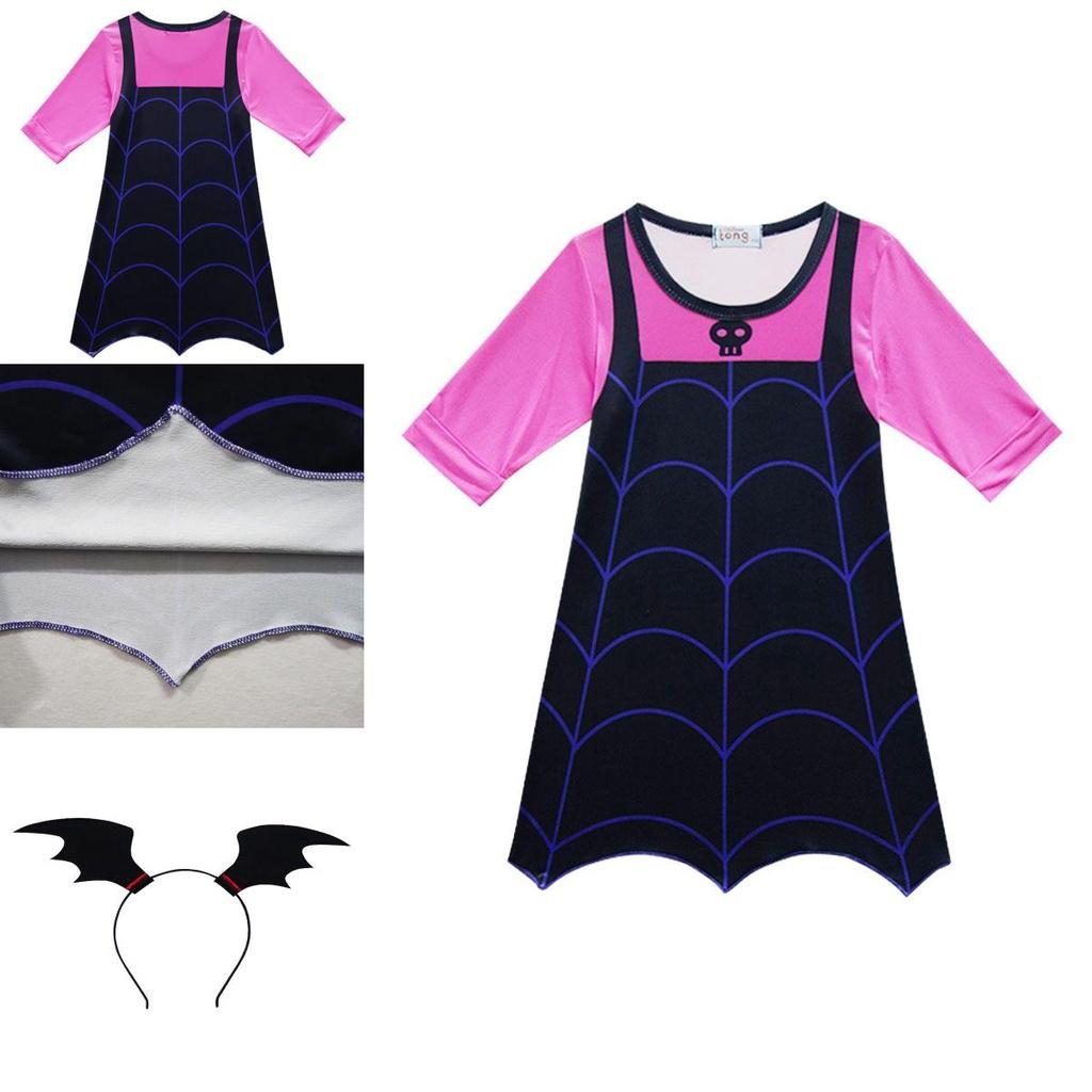 Cartoon Vampirina Girls One Piece Sweat Dress With Exquisite Craftsmanship For Holidays