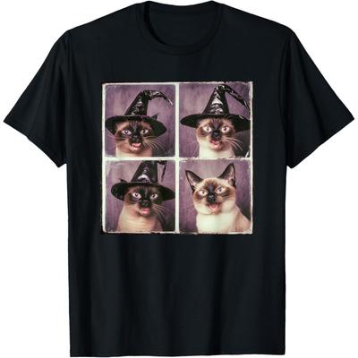 Siamese Cat Halloween Men Women Kids T-Shirt