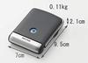 RHYTHM Alarm Clock, Radio-Controlled, Voice Alarm, Travel Clock, Silver, 9.5x7x2.1cm (Closed), 8RZ214SR19