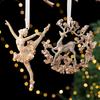 Christmas Decorations Acrylic Sequins Snowflake Elk Wreath Xmas Tree Hanging Pendant Glitter Ornament For Xmas New Year Party