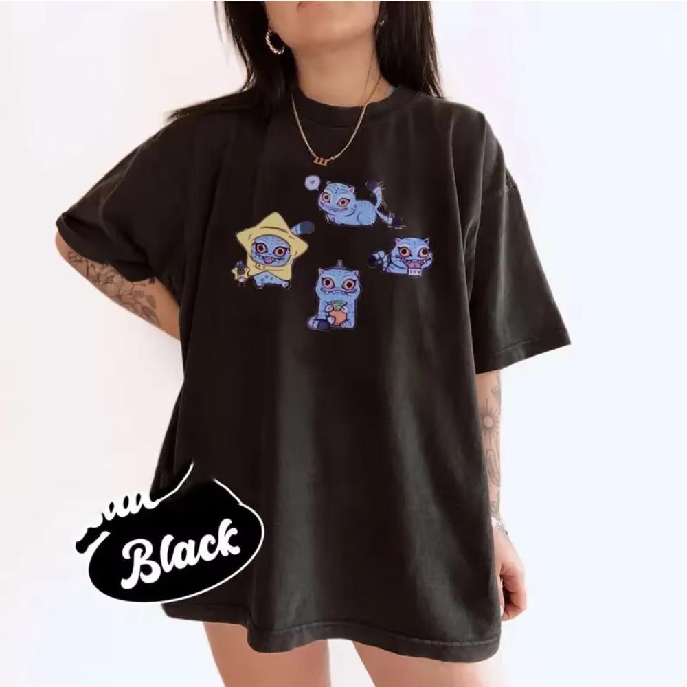 Huntrix Girls Kpop Demon Hunters Women's Men Cotton T-shirt Kpop Lover Vintage Female T Shirts Graphic Shirt Fashion Tops