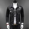 Giacca di Jeans Uomo Pile Ispessito Completo Versione Coreana Slim-fit Elastica Giacca di Jeans Taglie Forti Uomo
