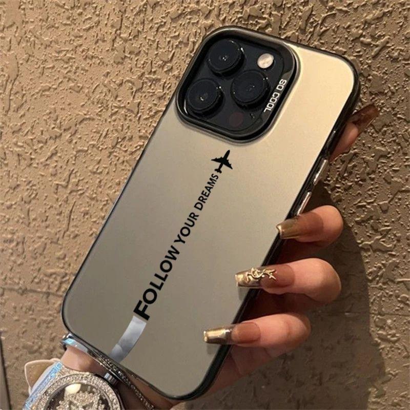 Travel-Inspired Airplane Route Design TPU Basic Case for iPhone Pro Max 14 13 12 11 XS X XR 7 8 Plus 15 Matte Hard Back Cover