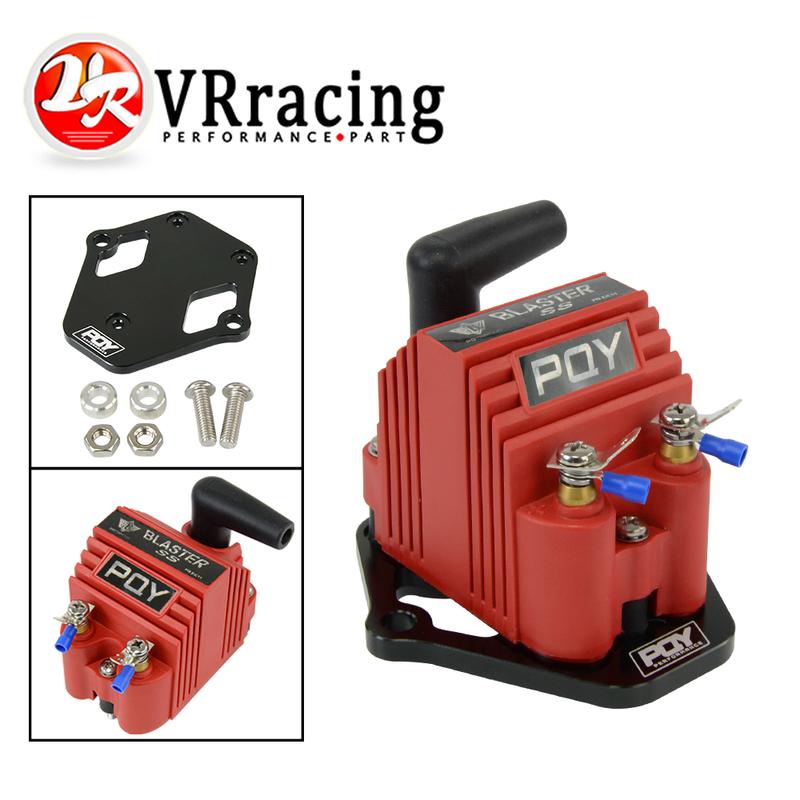 

VR - Universal Blaster Ss 12V High Output External Male E-Core Ignition Coil With Kits Adaptor + Bracket Mount Kit червоний