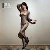 0.01D Ultra Thin Bodysuits Transparent Oil Shiny Full Stockings Open Crotch Pantyhose Erotic Lingerie Unisex Glossy Jumpsuits