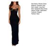 Women's Cami Lace Bodycon Maxi Dress Spaghetti Strap Sleeveless Split Long Dress