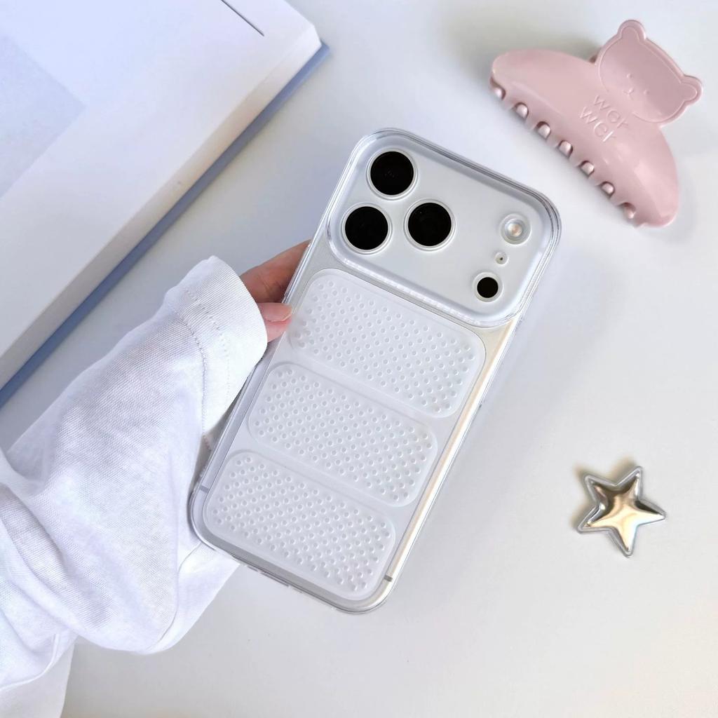 Breathable mesh heat dissipation is suitable for iPhone18promax simple mobile phone case Apple 17 fine hole anti-drop soft cover 16