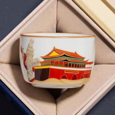 Ru Kiln Prosperous Chinese Master Cup Ceramic Personal Special Tea Cup High-End Exquisite Tea Cup Tea Set