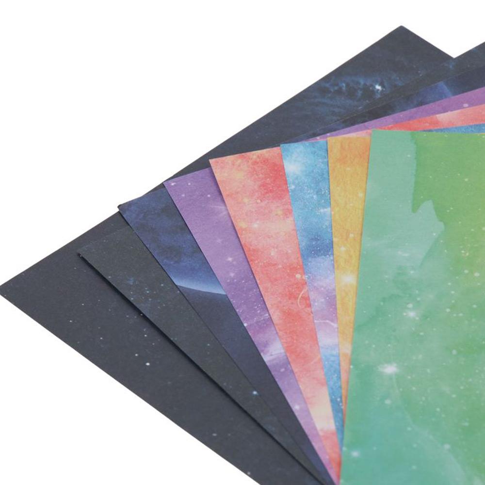 6x6 Inches Galaxy Origami Bright Colors Double-sided Printing Outer Space Origami Sky Galaxy Origami Traditional Pattern